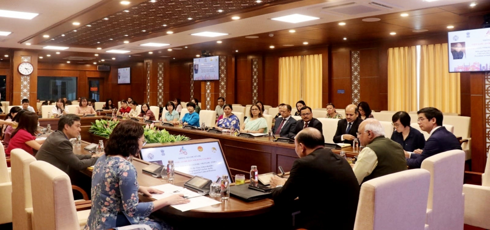 President of Indian Council for Cultural Relations Dr. Vinay Sahasrabuddhe addressed scholars on 'Connecting through Culture' at Centre for Indian Studies at the Ho Chi Minh National Academy of Politics on 04 August 2023